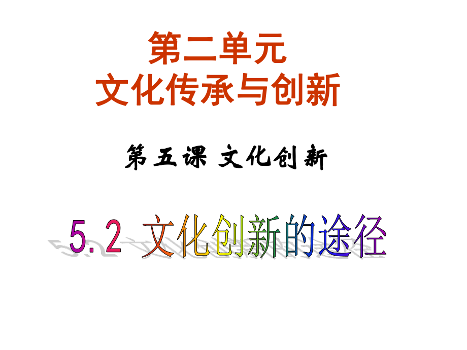 52文化创新的途径XXXX.pptx_第1页