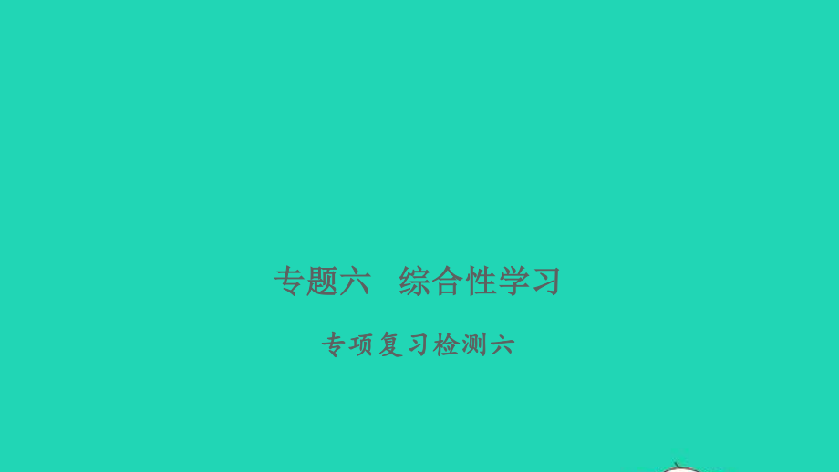 小考语文专题六综合性学习专项复习检测习题课件.ppt_第1页