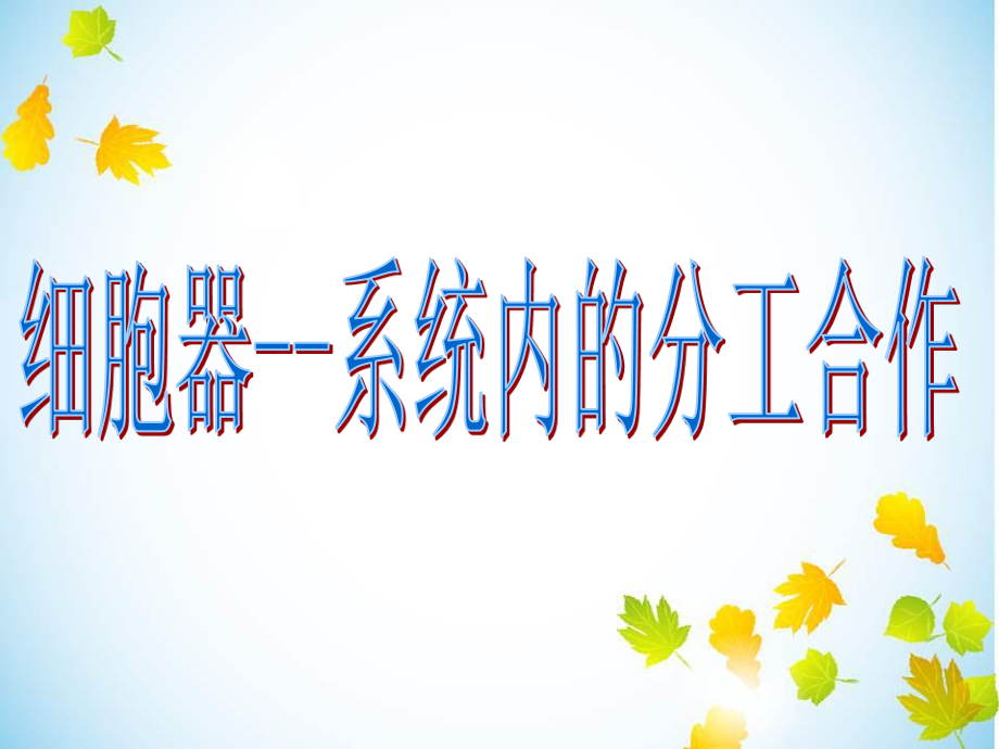 细胞器及其之间的分工合作.ppt_第1页