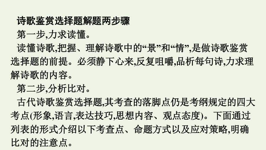 2021_2022学年新教材高中语文第3单元古代诗歌选择题解题技巧单元综合提升课件新人教版必修上册.pptx_第2页