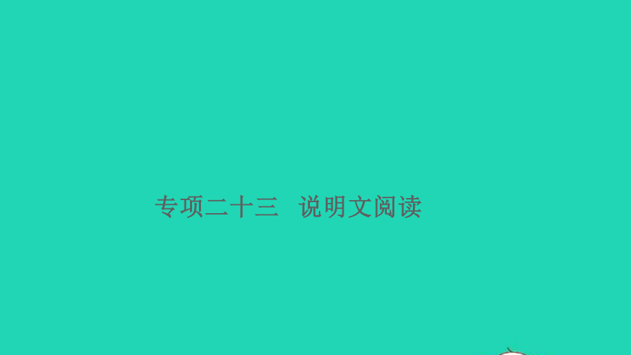 小升初语文归类冲刺专题六阅读理解专项二十三说明文阅读课件.ppt_第1页