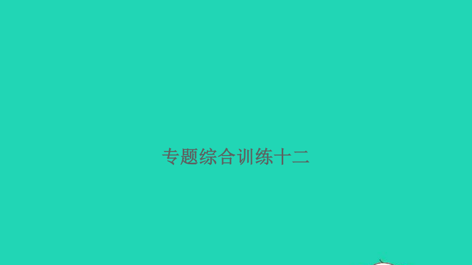 小考语文满分特训第一部分专题复习第四章积累与运用专题综合训练十二课件.ppt_第1页