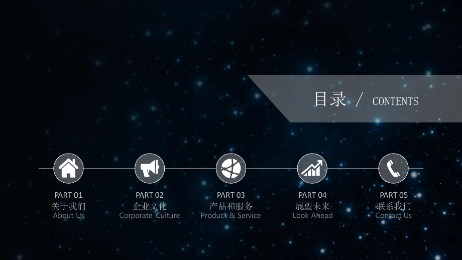 璀璨星空企业介绍宣传PPT模板(精品).pptx_第3页