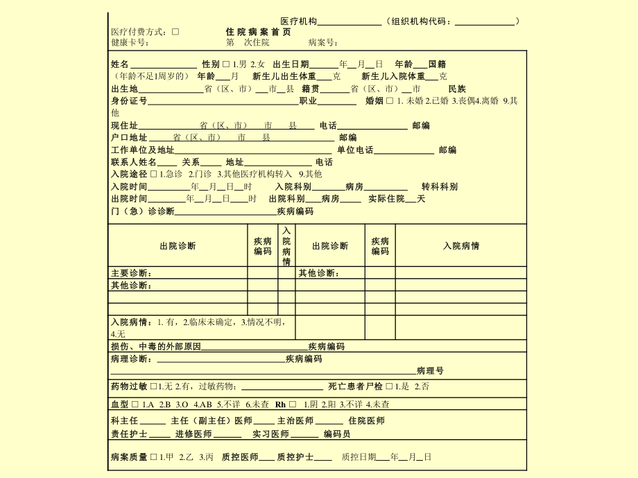 卫生部关于修订住院病案首页解读.ppt_第3页