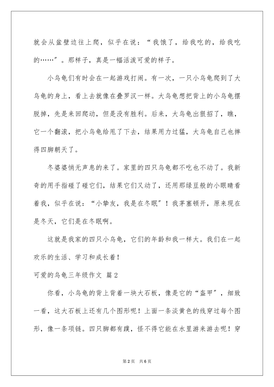 2023年可爱的乌龟三年级作文.docx_第2页