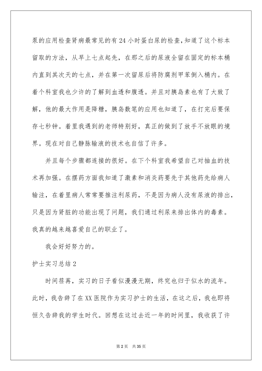 2023护士实习总结21范文.docx_第2页