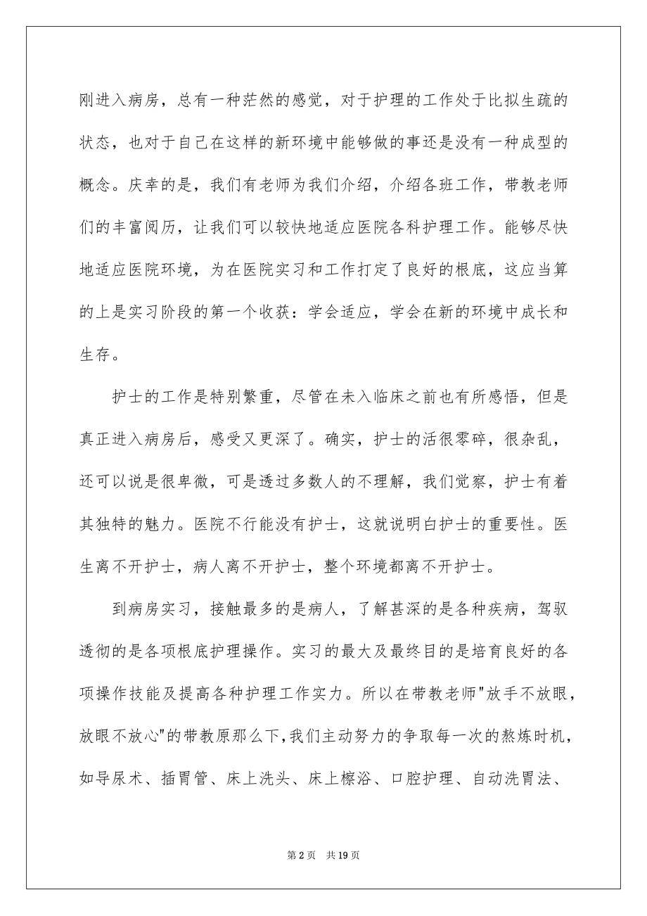 2023护士实习生自我总结范文.docx_第2页