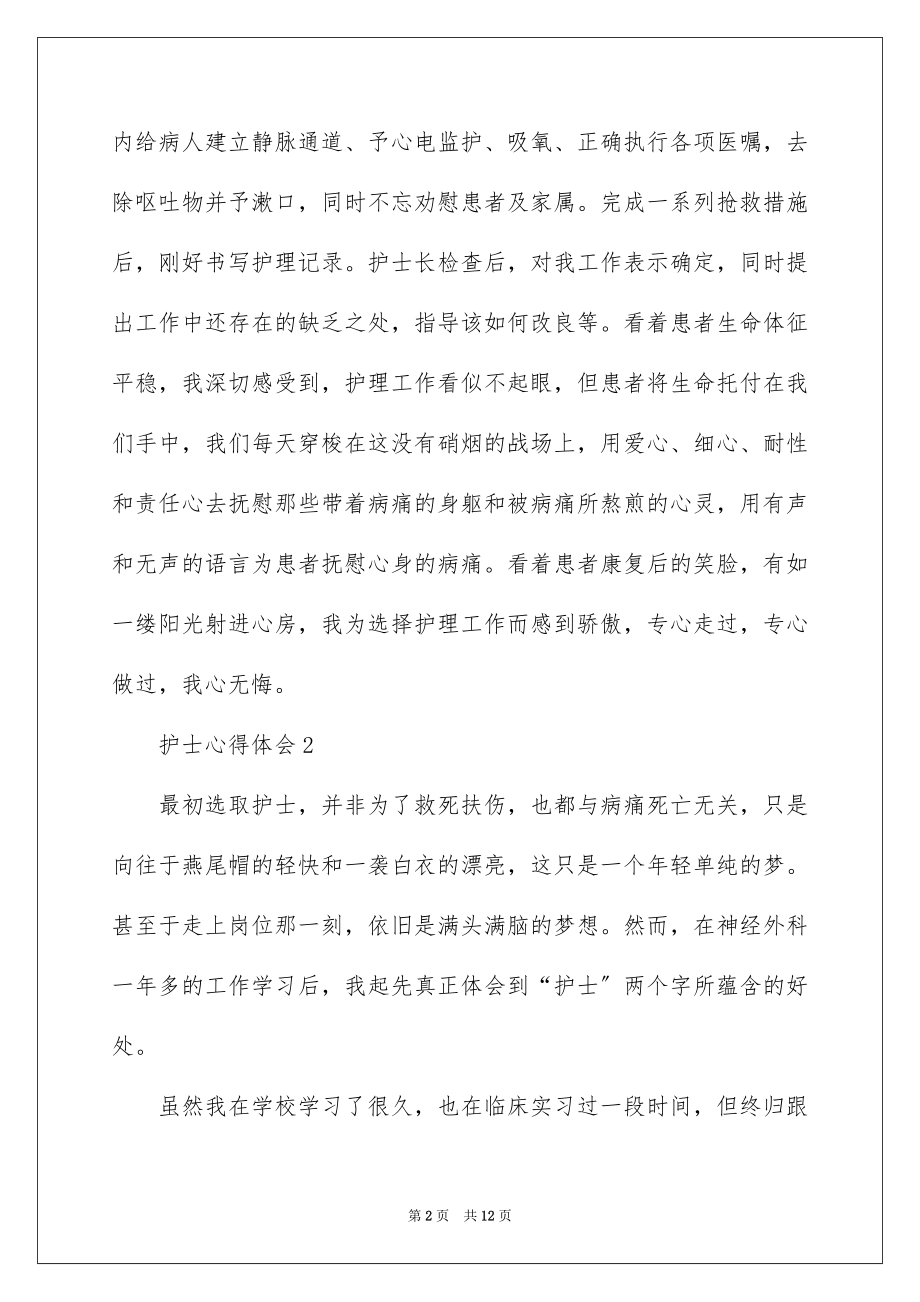 2023护士心得体会范文.docx_第2页