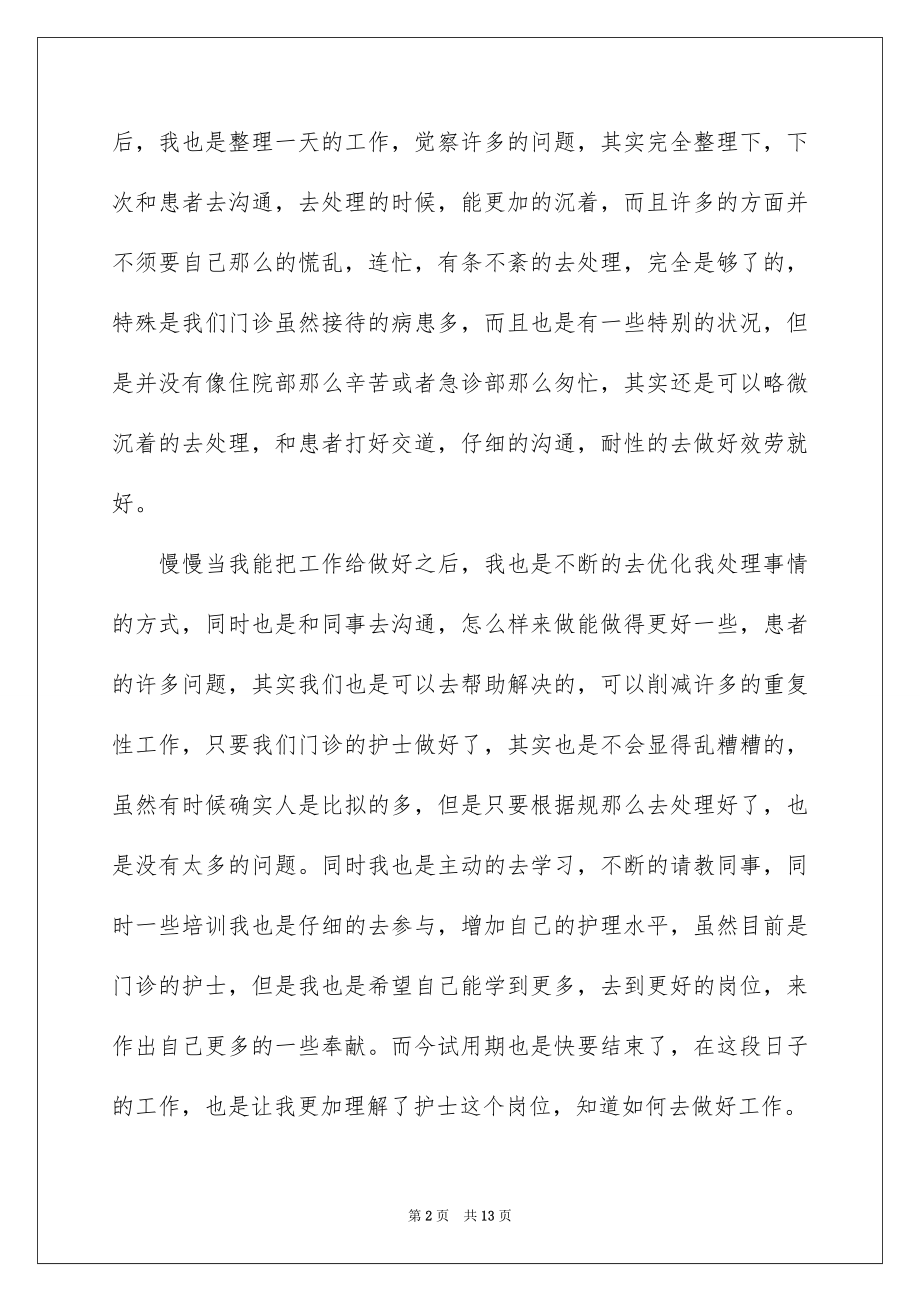 2023护士试用期心得体会范文.docx_第2页