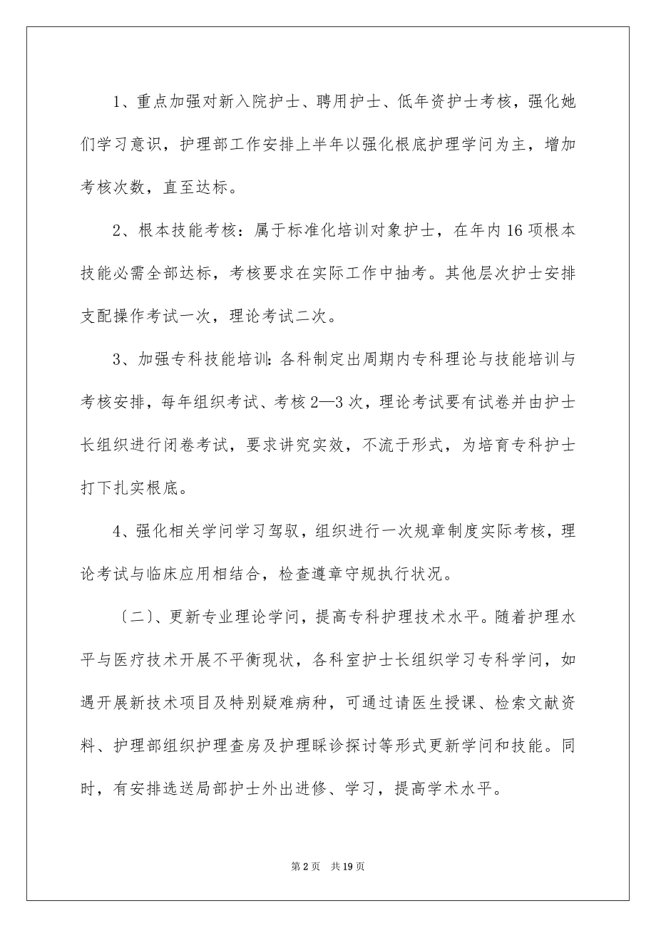 2023护理人员个人工作计划范文.docx_第2页