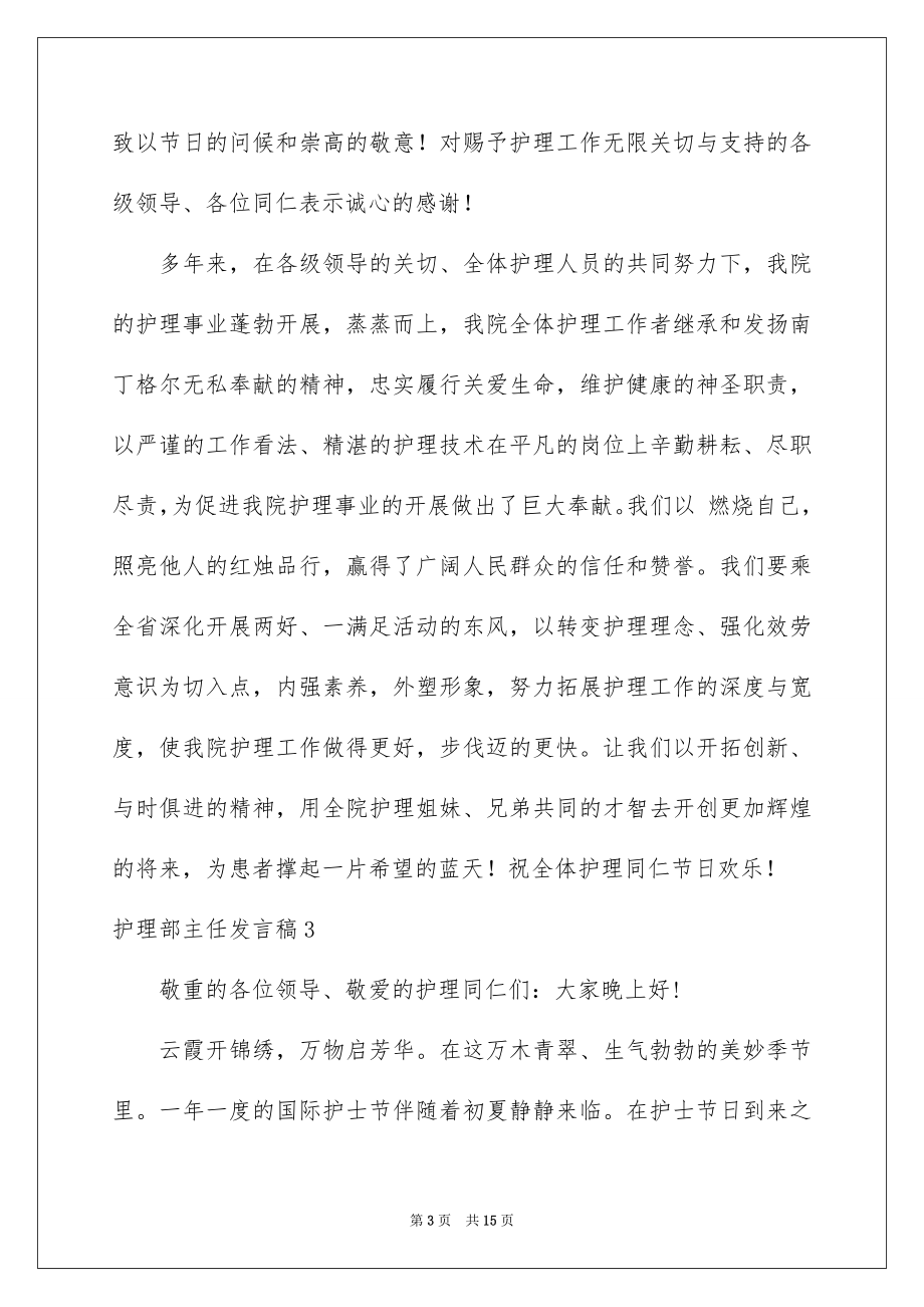 2023护理部主任发言稿范文.docx_第3页