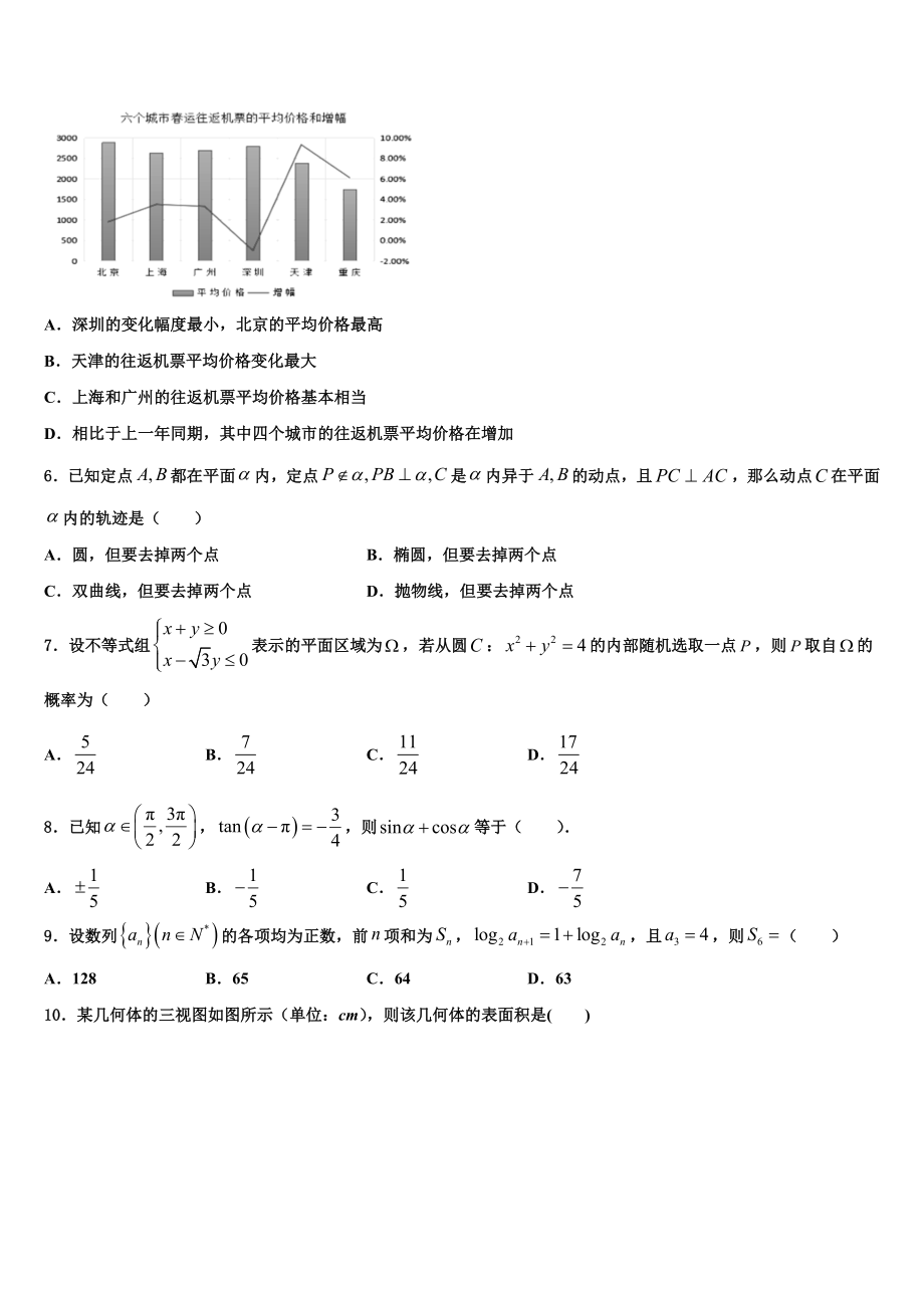 2023届山东省济南市高三第一次调研测试数学试卷（含解析）.doc_第2页