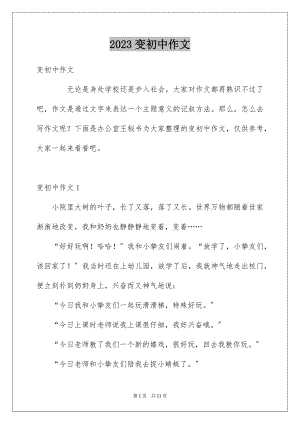 2023年变初中作文2.docx