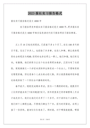 2023报社实习报告格式范文.docx