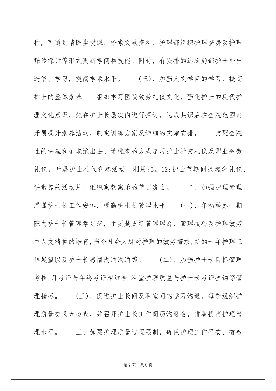 2023护理部个人工作计划范文.docx_第2页