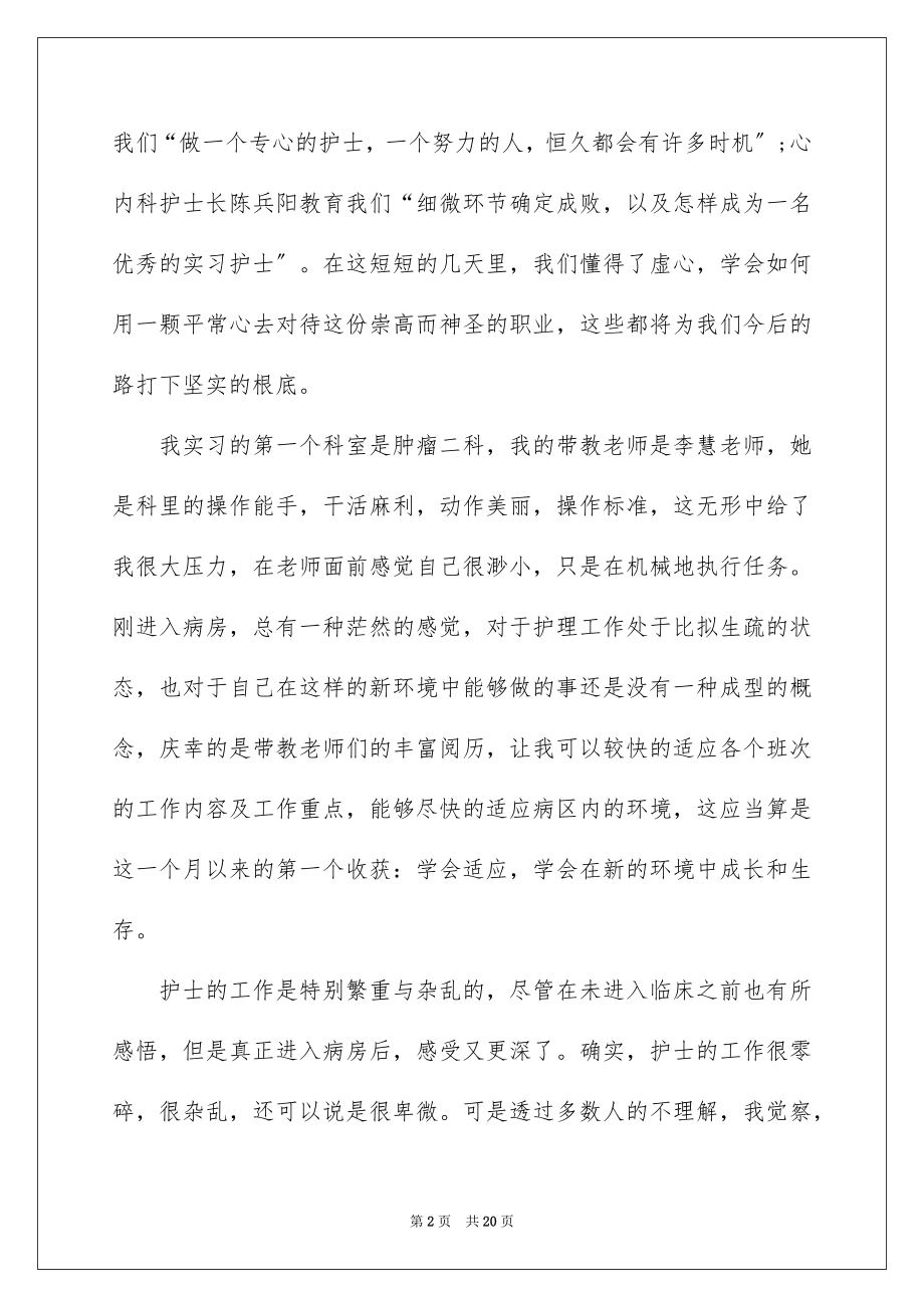 2023护理实习报告2范文.docx_第2页