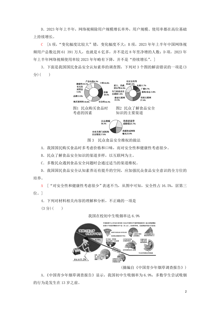 2023学年高考语文一轮复习专项对点练4增强层次意识攻克图表信息转述题含解析（人教版）.doc_第2页