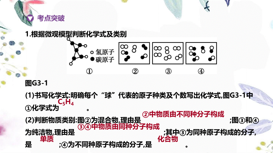 福建专版2023学年中考化学复习方案主题二物质的化学变化专项03化学微观模型课件2.pptx_第2页