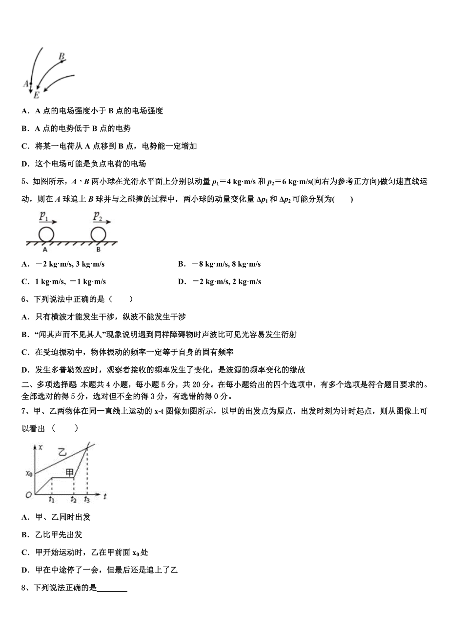 2023届湖南省长沙市天心区长郡中学物理高二下期末质量检测模拟试题（含解析）.doc_第2页