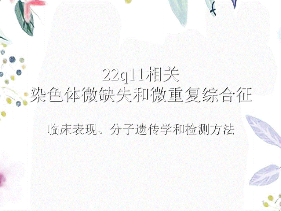 2023年q微缺失和微重复综合征（教学课件）.ppt_第1页