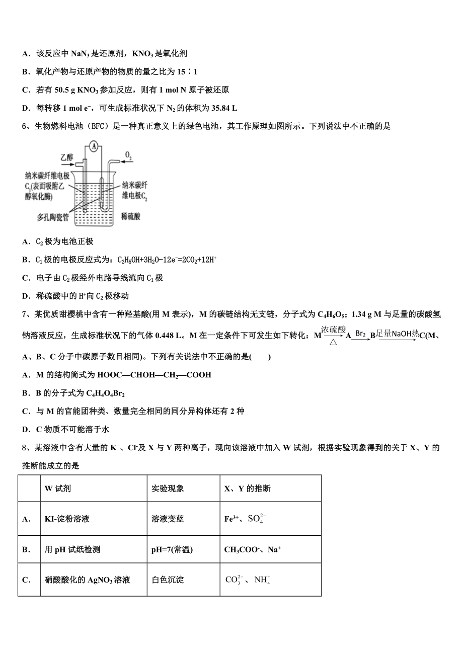 2023届海南省临高县二中化学高二下期末学业水平测试试题（含解析）.doc_第2页