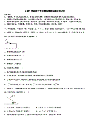 2023学年福建省福州市福建师大附中物理高二下期末检测模拟试题（含解析）.doc