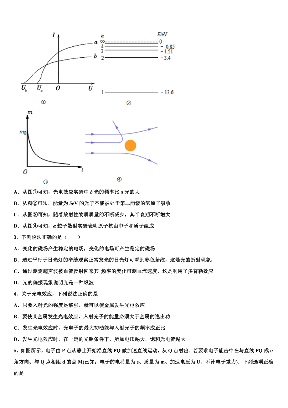 2023届江西省宜黄市一中物理高二下期末调研模拟试题（含解析）.doc_第2页