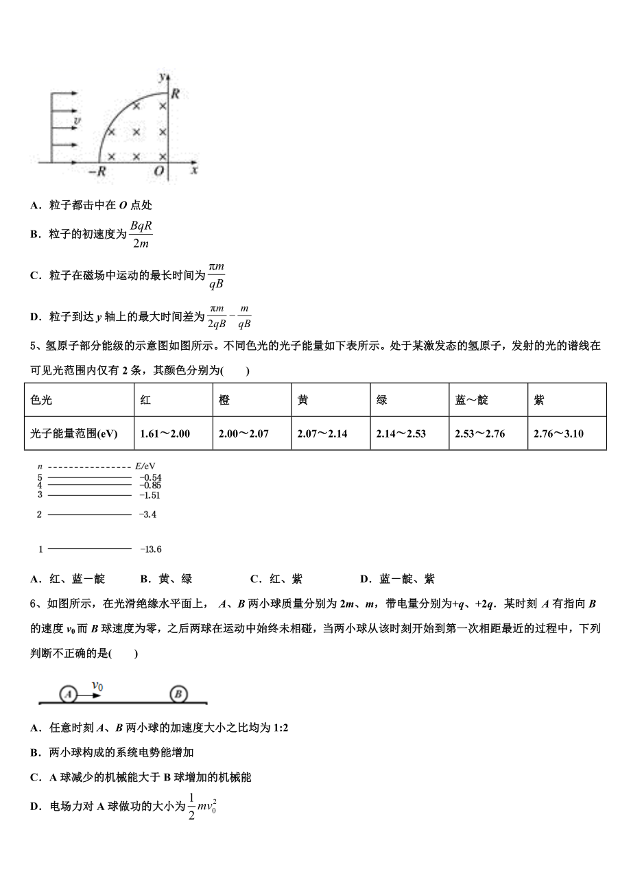 2023学年襄阳市第五中学物理高二第二学期期末学业水平测试模拟试题（含解析）.doc_第2页