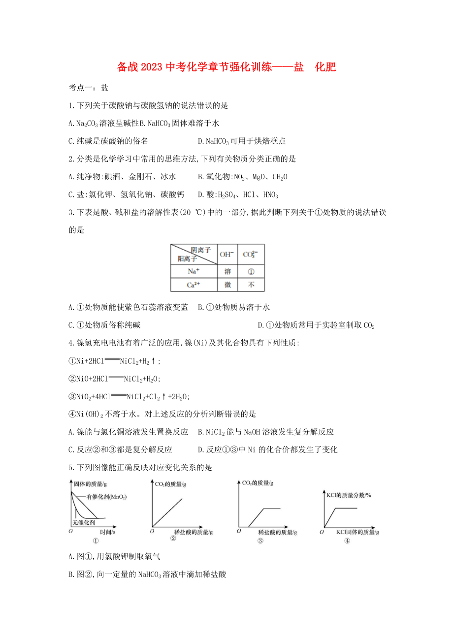 备战2023年中考化学章节强化训练-盐化肥试题.doc_第1页