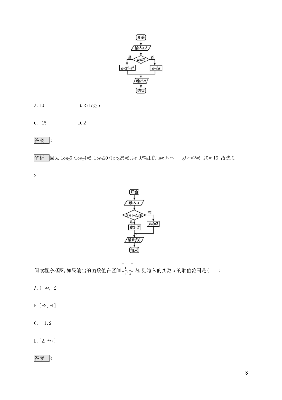 2023学年高考数学复习专题一高频客观命题点1.3程序框图练习理2.docx_第3页