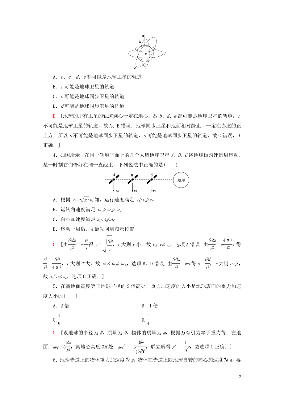 2023学年新教材高中物理章末综合测评3（人教版）必修2.doc_第2页