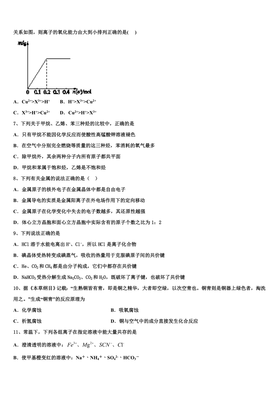 2023届河北省沧州市七县化学高二第二学期期末达标检测模拟试题（含解析）.doc_第2页