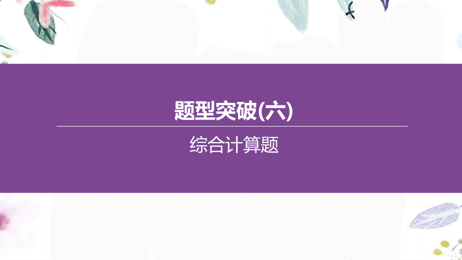 福建专版2023学年中考化学复习方案题型突破06综合计算题课件2.pptx_第1页