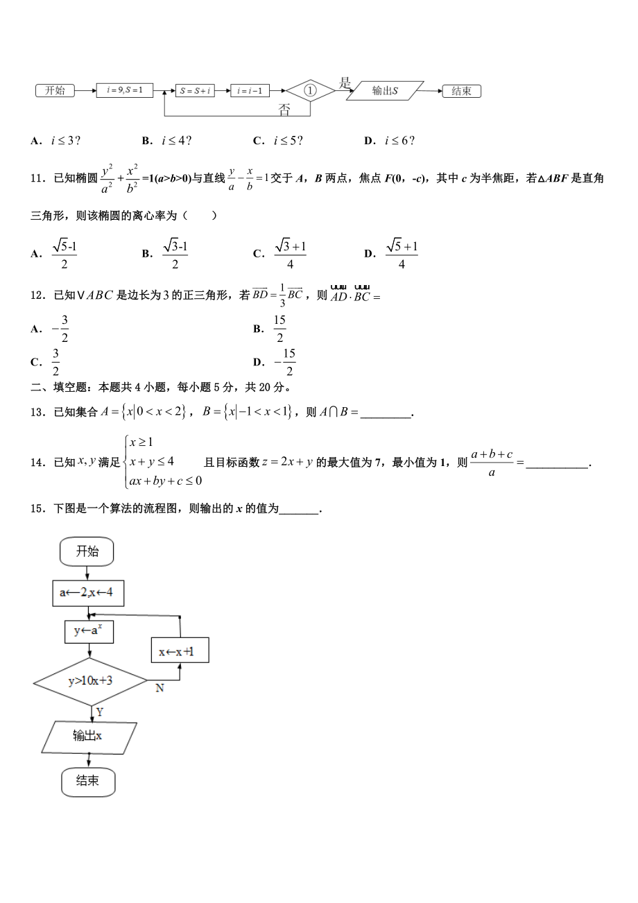 2023届天一大联考海南省高考冲刺数学模拟试题（含解析）.doc_第3页