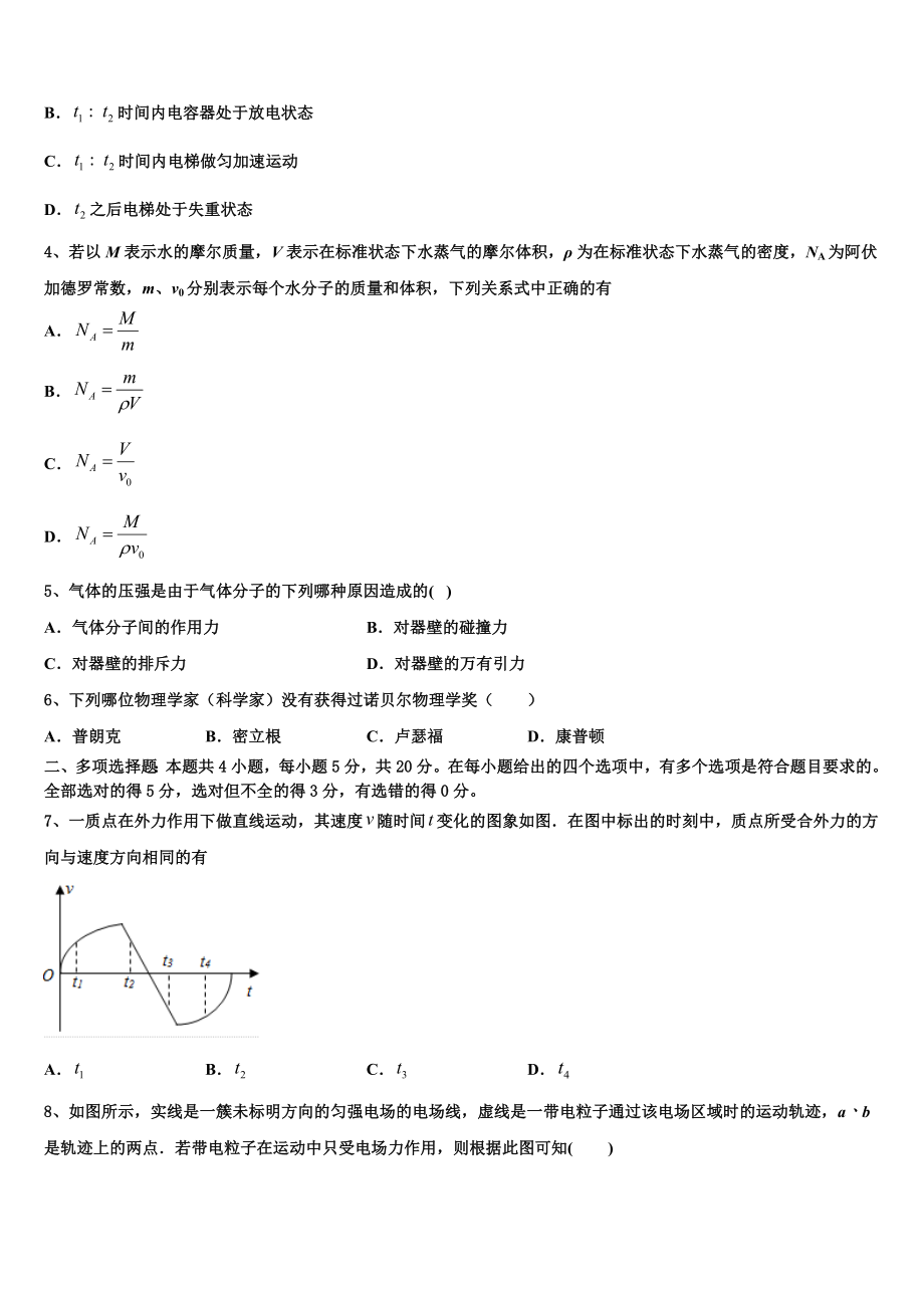 2023届华东师大二附中高二物理第二学期期末学业质量监测模拟试题（含解析）.doc_第2页