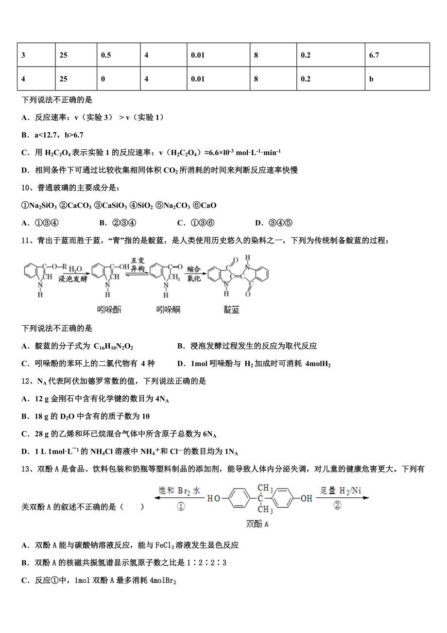 内蒙古呼和浩特市第二中学2023学年高二化学第二学期期末调研试题（含解析）.doc_第3页