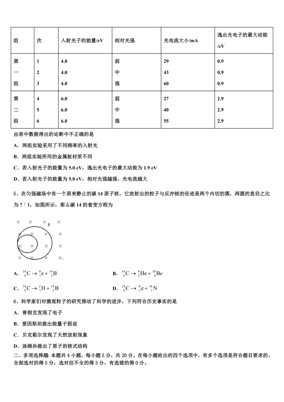 2023届宁夏银川市第九中学物理高二第二学期期末统考试题（含解析）.doc_第2页