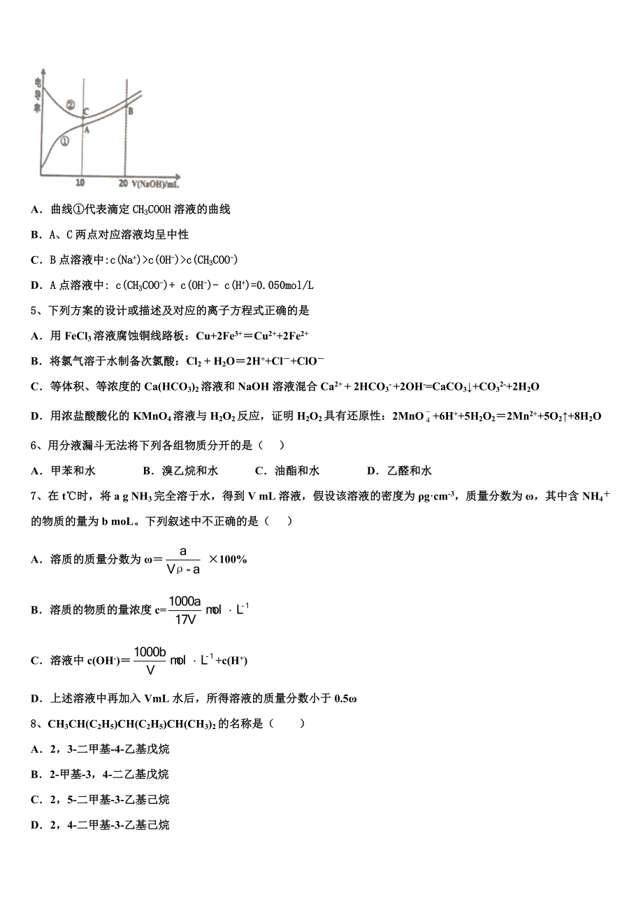 2023届延安中学化学高二下期末监测模拟试题（含解析）.doc_第2页