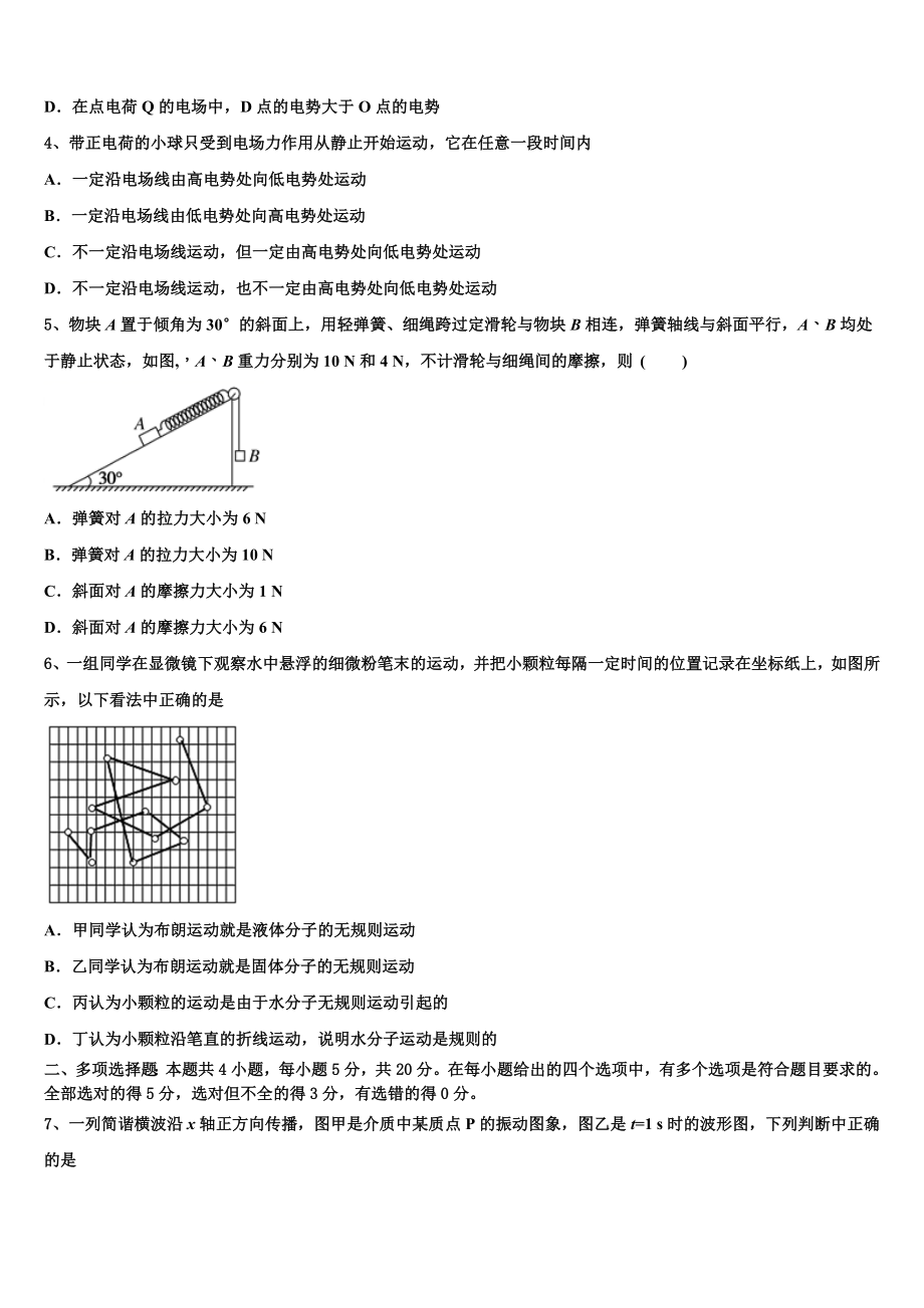 四川省眉山多悦高中2023学年高二物理第二学期期末经典模拟试题（含解析）.doc_第2页