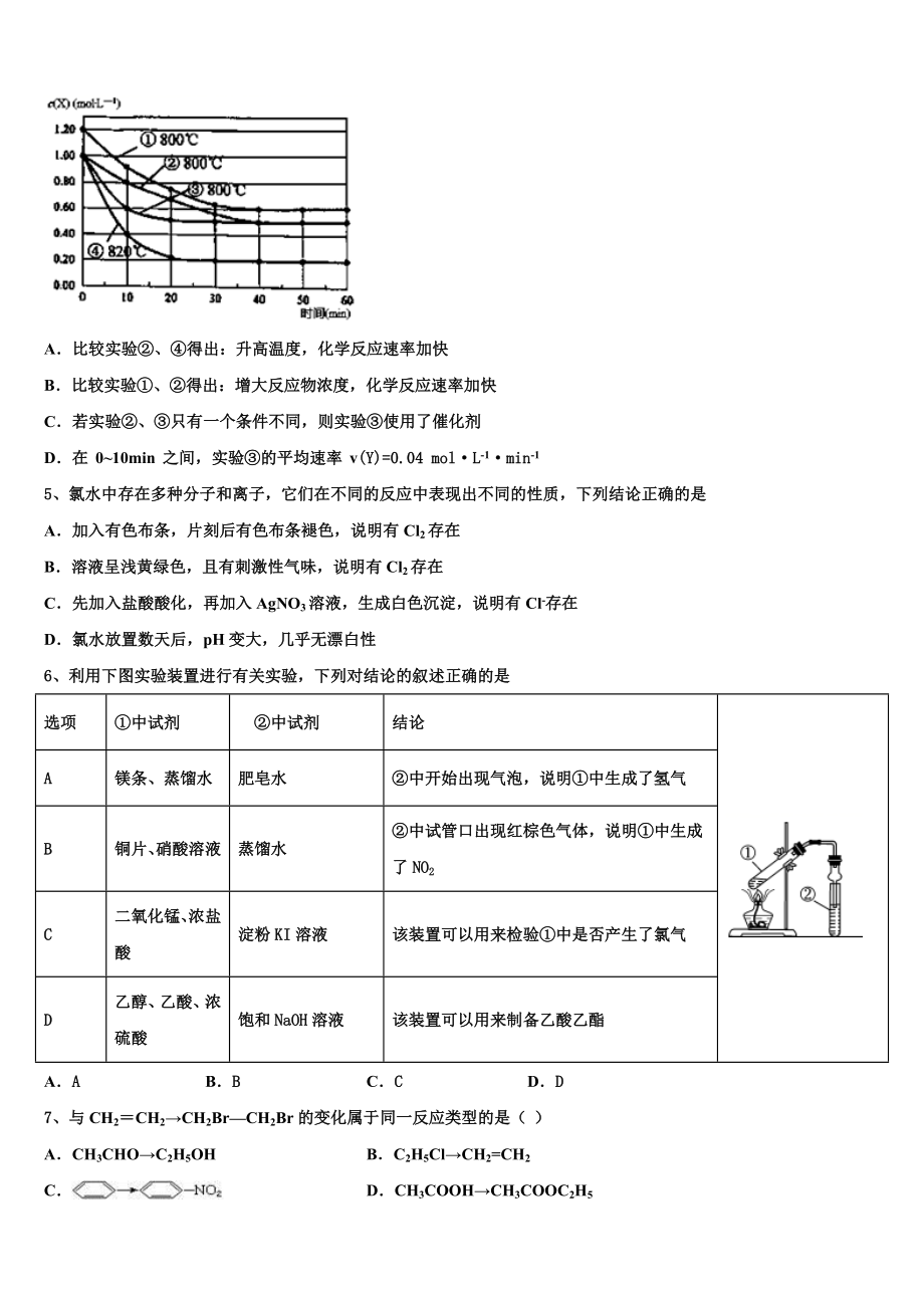 云南省会泽县茚旺高级中学2023学年化学高二第二学期期末综合测试模拟试题（含解析）.doc_第2页