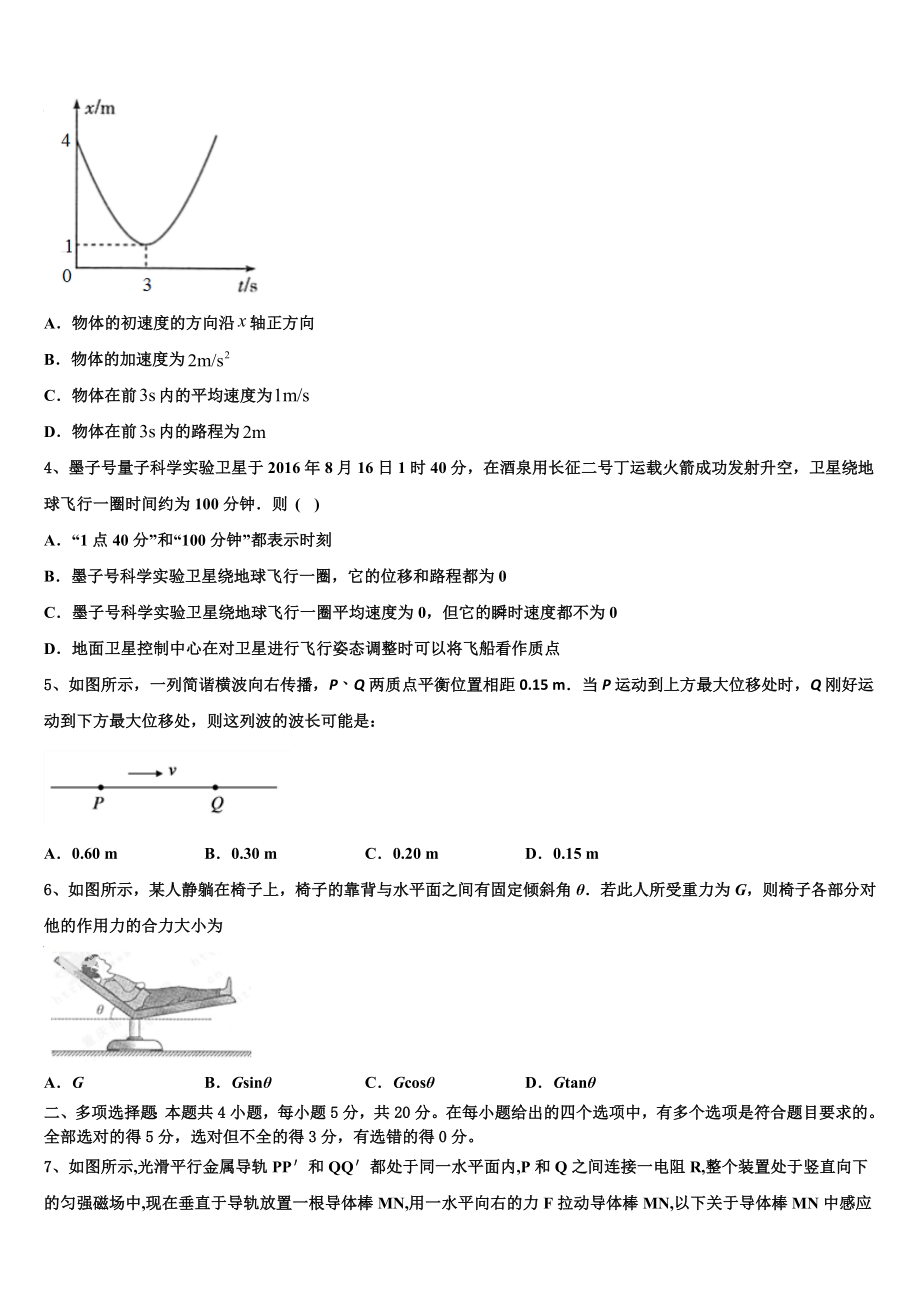 2023届吉安市重点中学高二物理第二学期期末联考试题（含解析）.doc_第2页