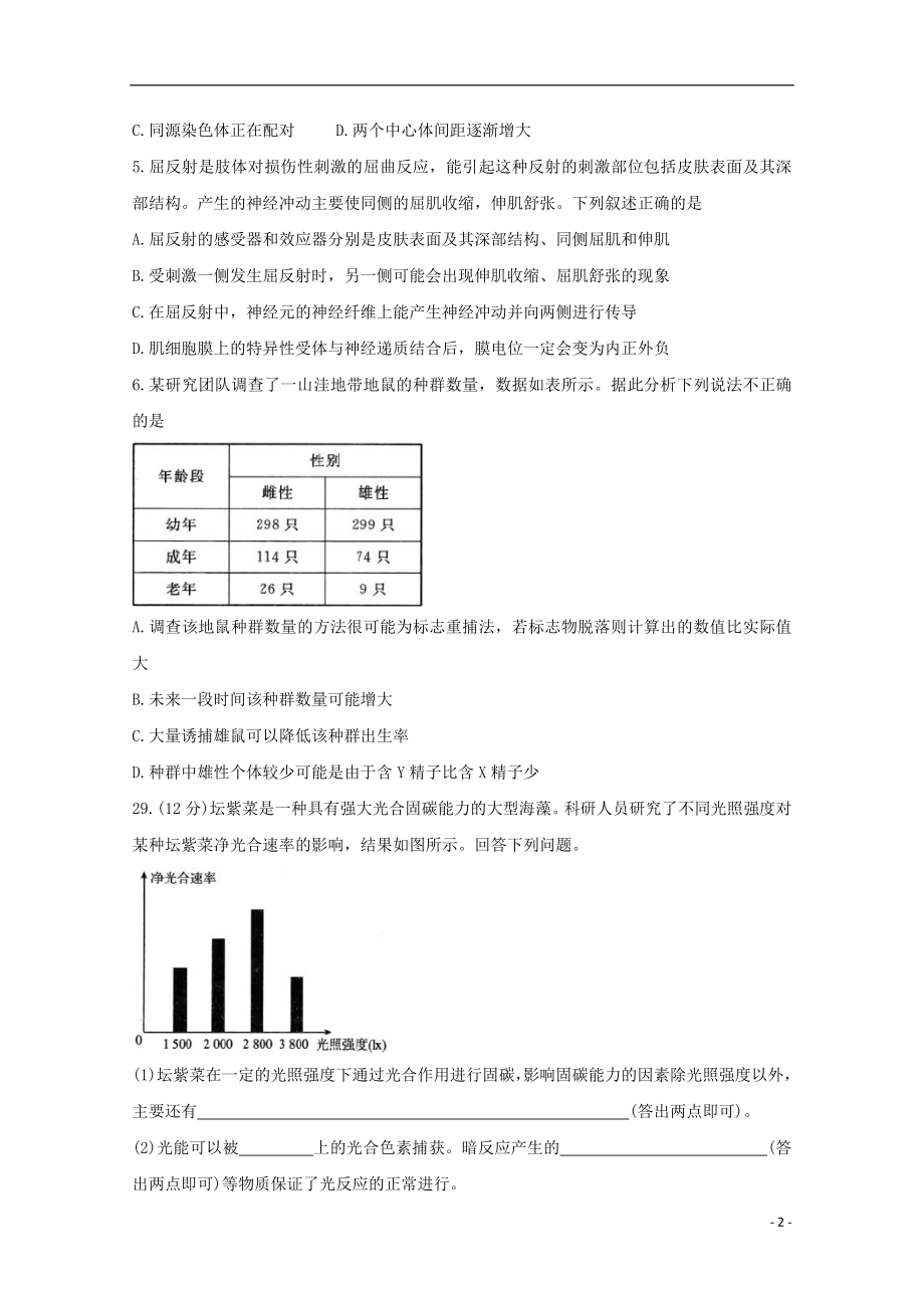 全国卷“超级全能生”24省2023学年高考生物1月联考试题.doc_第2页