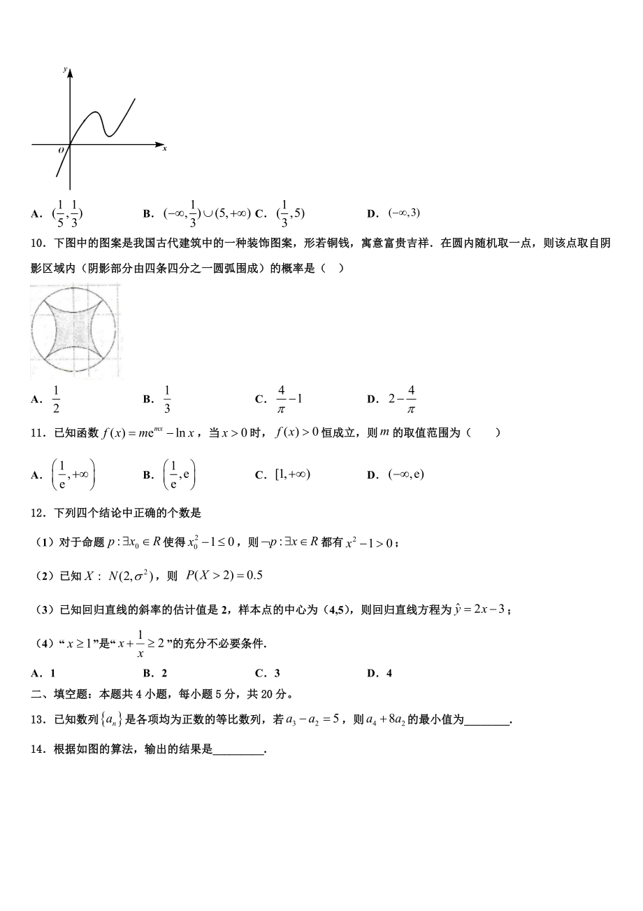 北京市海淀区北方交大附中2023学年高考数学三模试卷（含解析）.doc_第3页