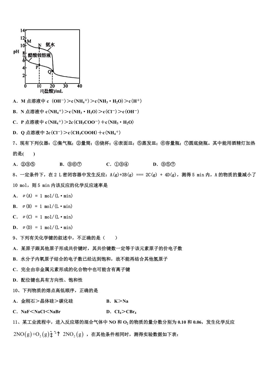 上海市12校联考2023学年高二化学第二学期期末经典试题（含解析）.doc_第2页