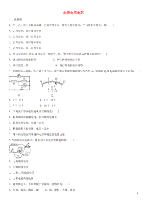 2023学年中考物理知识点强化练习卷一电流电压电阻含解析新版（人教版）.doc