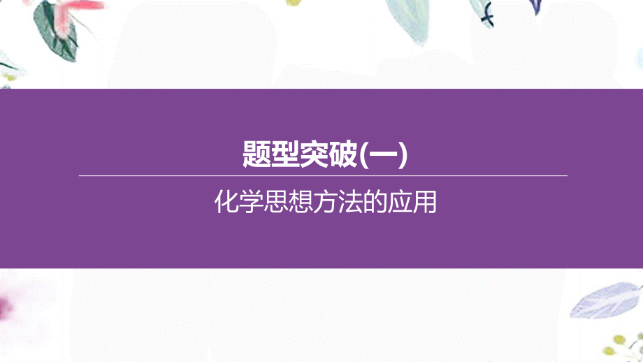 福建专版2023学年中考化学复习方案题型突破01化学思想方法的应用课件2.pptx_第1页