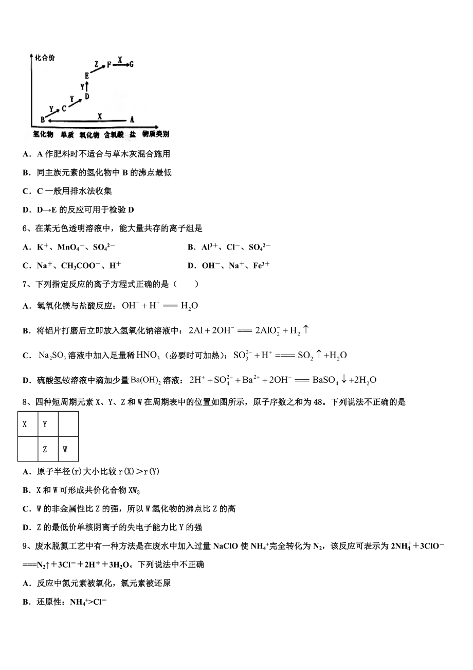 北京市朝阳区北京八十中学2023学年化学高二下期末达标测试试题（含解析）.doc_第2页