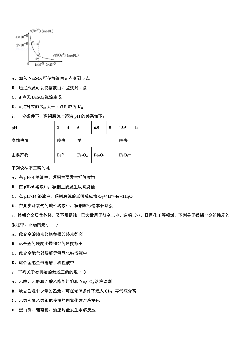 2023届江西省吉安市永丰中学化学高二第二学期期末质量检测模拟试题（含解析）.doc_第2页