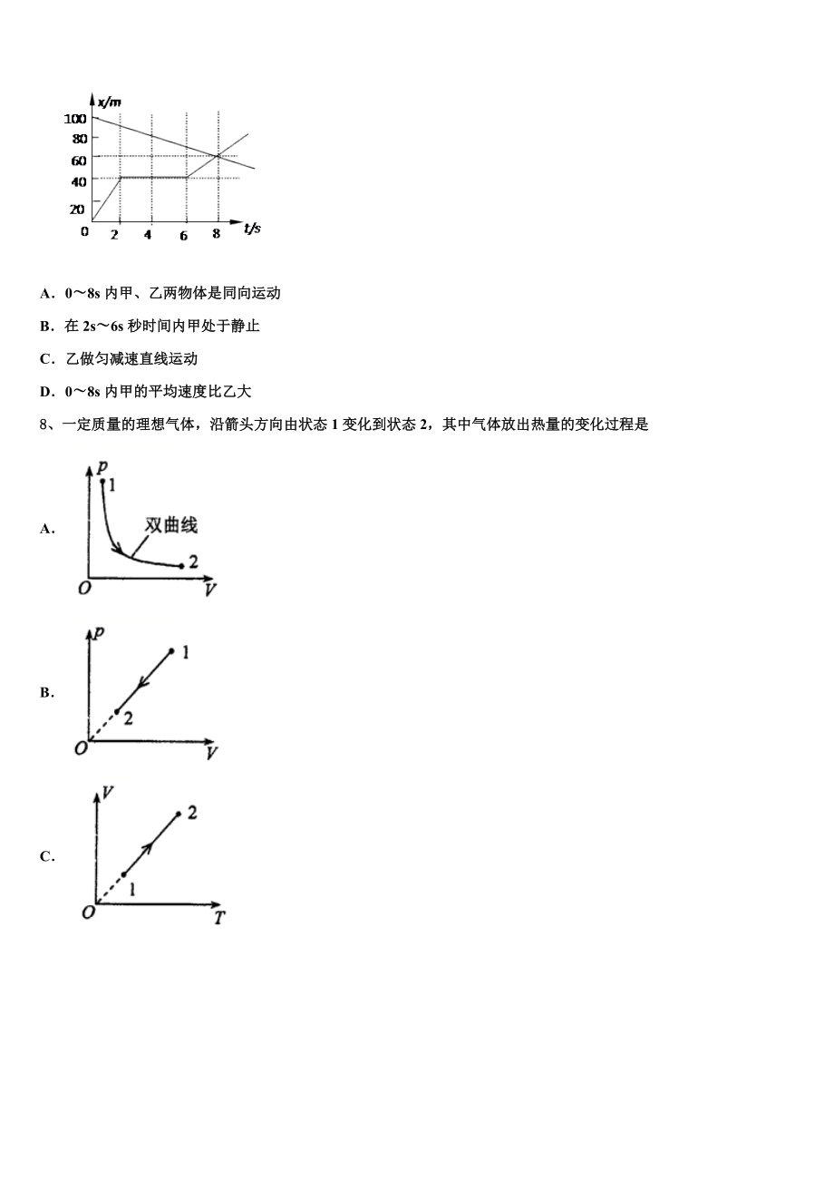 2023届江西省上饶市横峰中学、余干一中高二物理第二学期期末教学质量检测试题（含解析）.doc_第3页