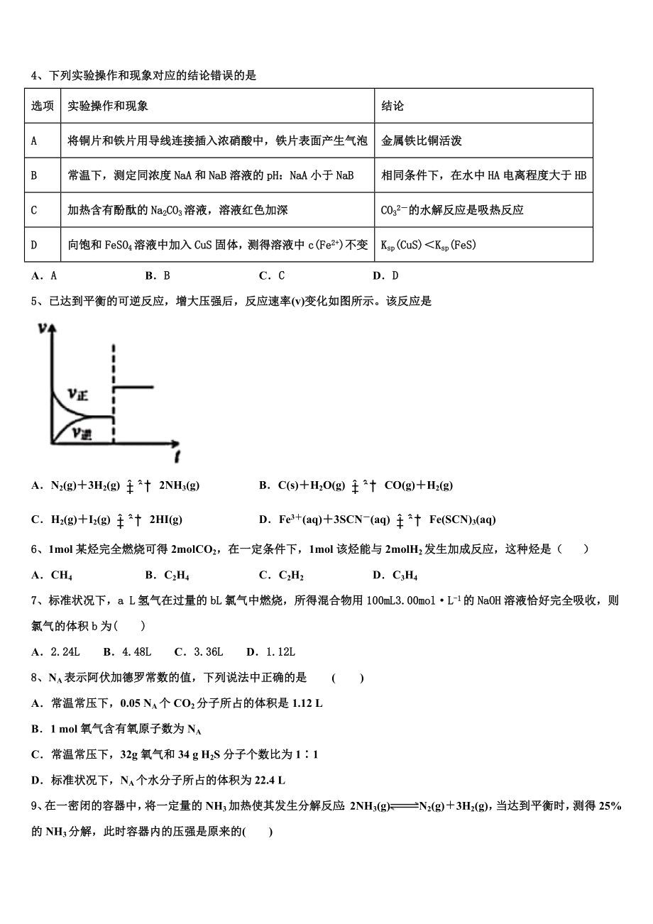 北京市牛山一中2023学年化学高二第二学期期末教学质量检测模拟试题（含解析）.doc_第2页